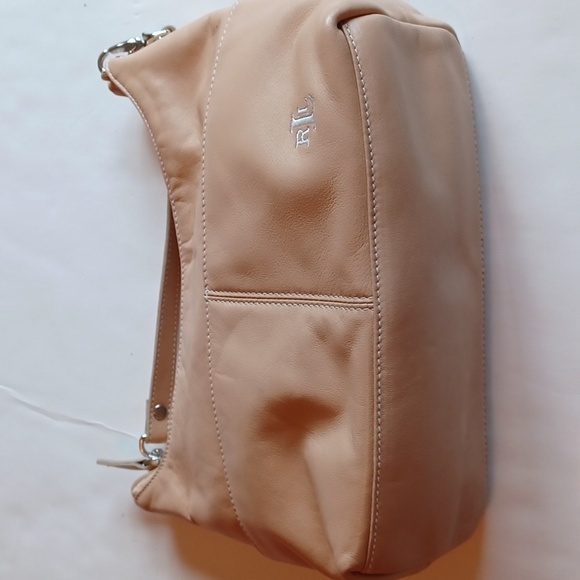 Ralph Lauren small/medium light tan leather sachel bag - Picture 3 of 12